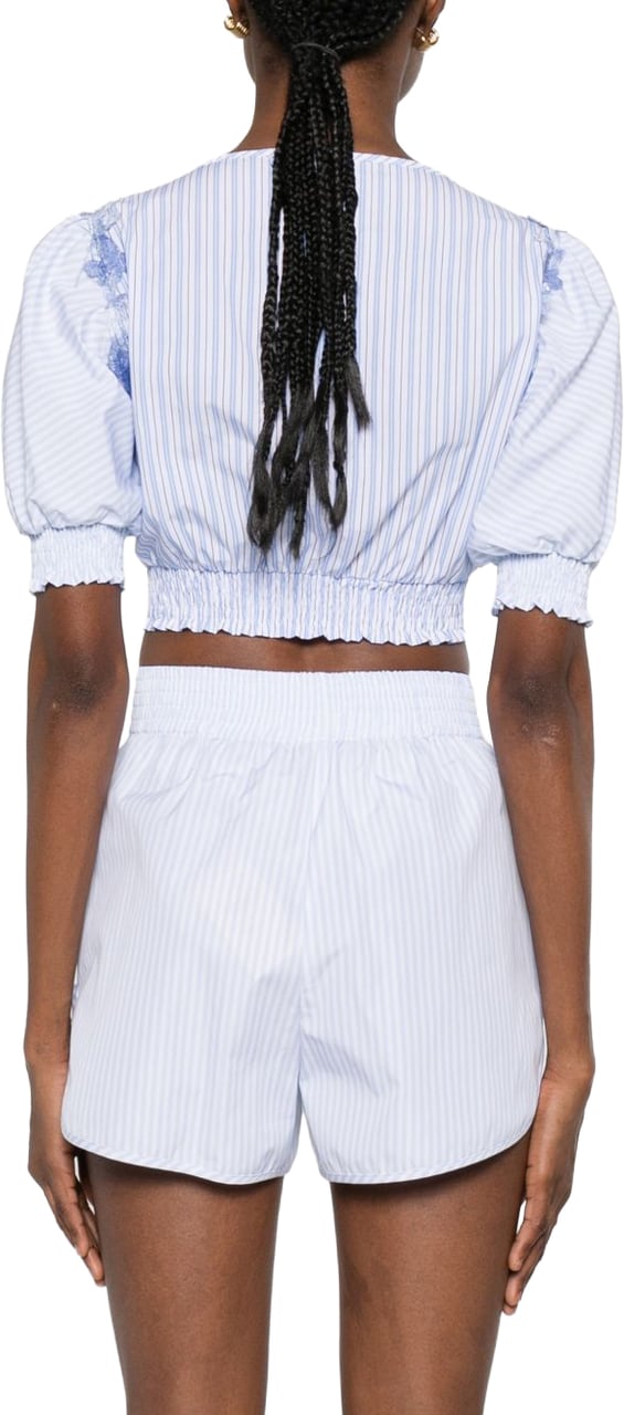 Ermanno Scervino Top Light Blue Blauw