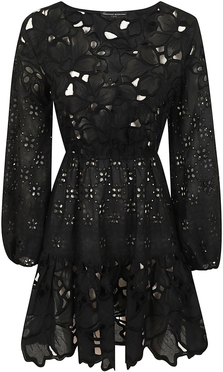 ERMANNO SCERVINO LIFE SHORT DRESS Zwart