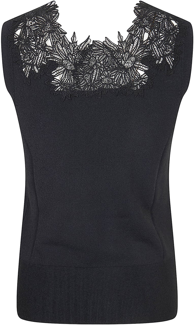 ERMANNO SCERVINO KNIT TANKTOP Zwart