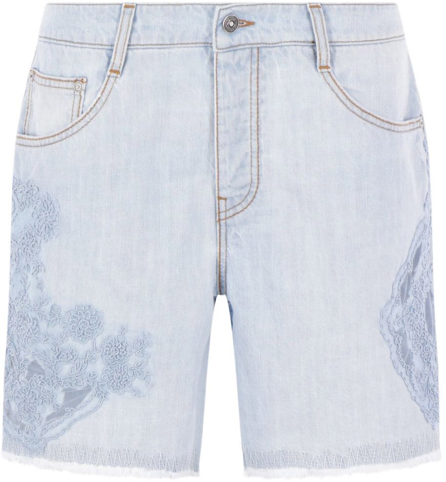 Ermanno Scervino Shorts Cashmere Blue Blauw