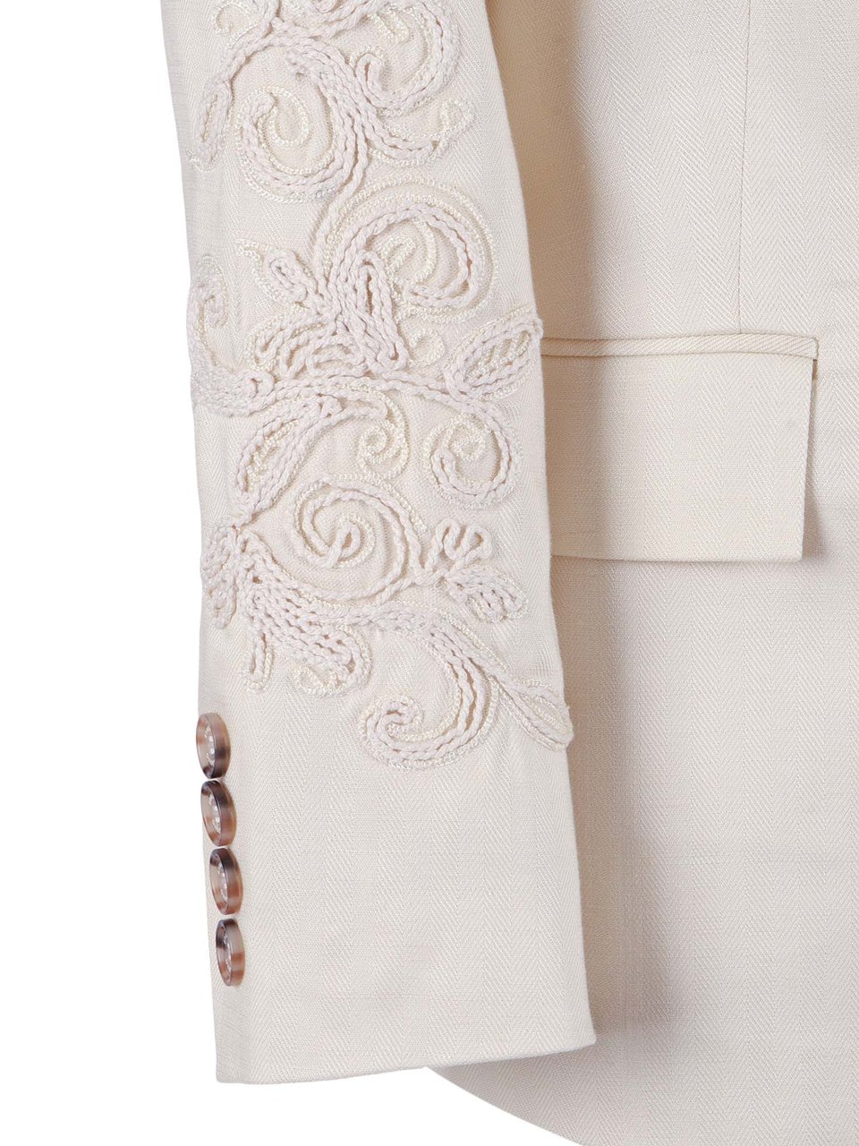 Ermanno Scervino Double Breasted Embroidered Blazer Wit