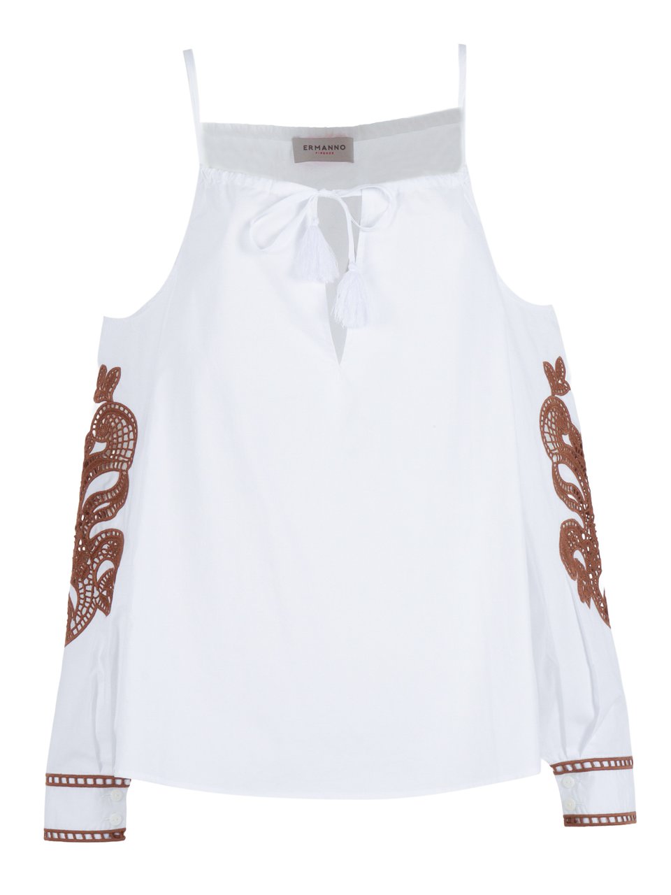 Ermanno Scervino Loose Fit Lace Blouse Wit