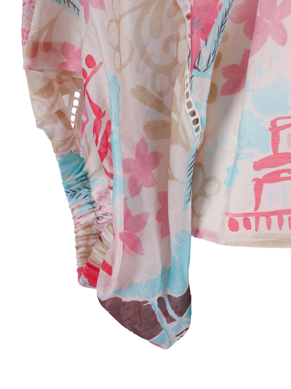 Ermanno Scervino Pastel Lace Abstract Blouse Roze