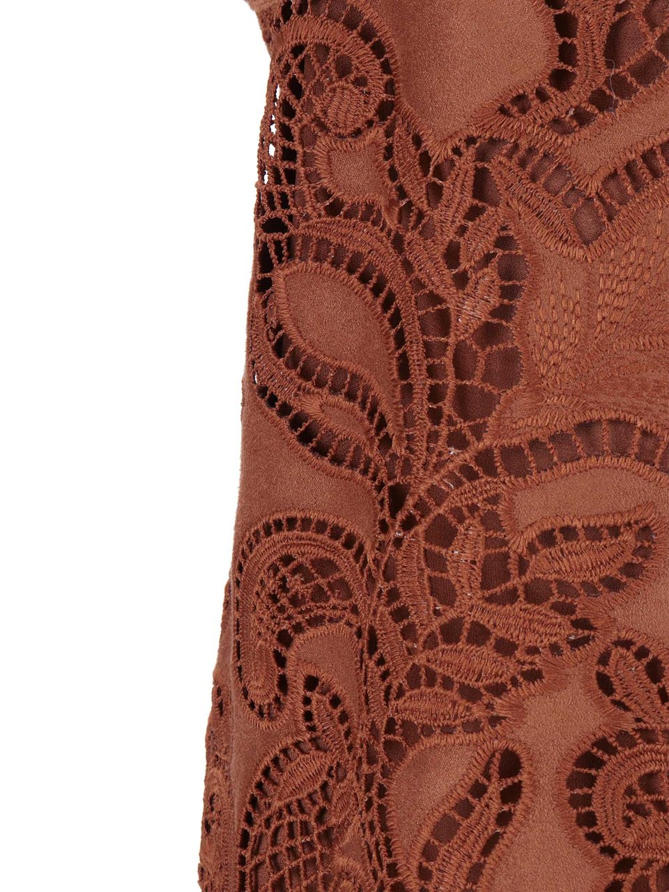 Ermanno Scervino Lace Cut Out Tank Top Bruin