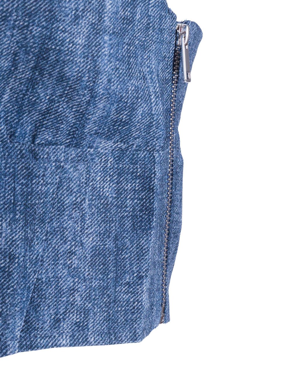 Ermanno Scervino Structured Linen Bustier Tank Top Blauw