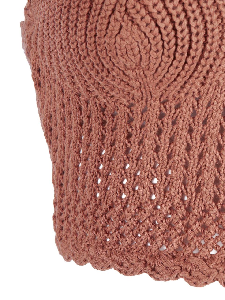 Ermanno Scervino Intricate Crochet-Pattern Knitted Crop Top Bruin
