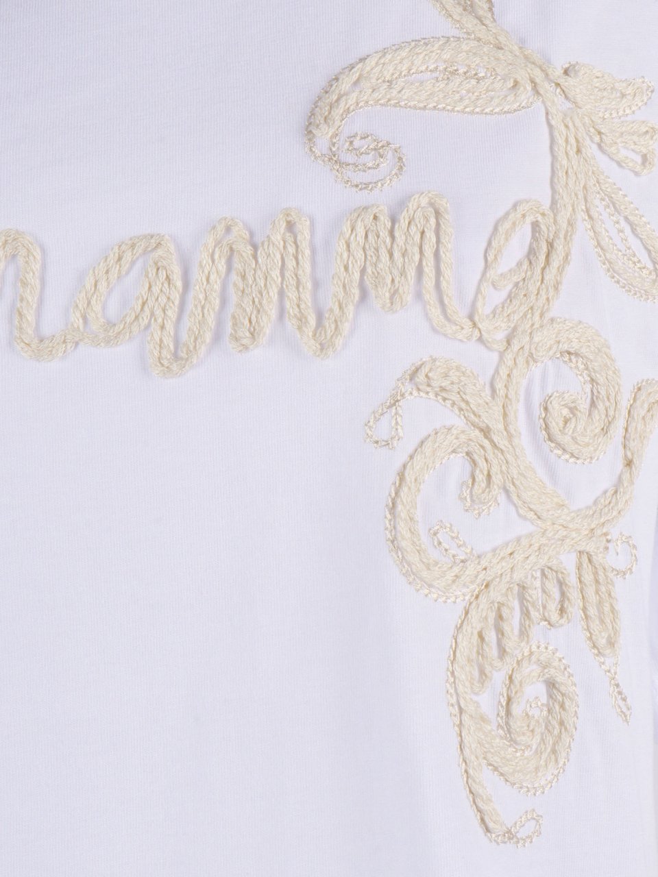 Ermanno Scervino White Short Sleeve Embroidered T-Shirt Wit