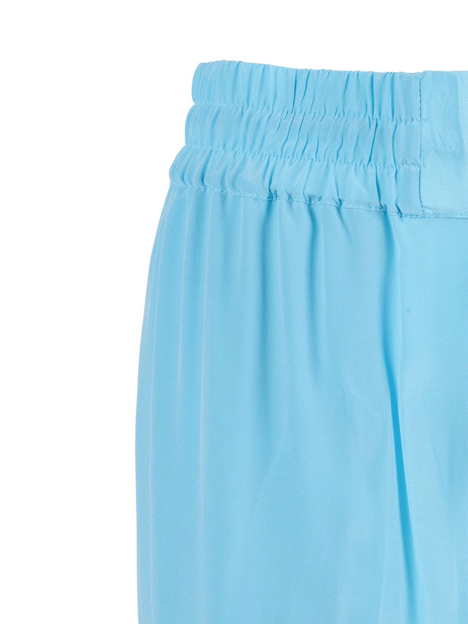 Ermanno Scervino Wide Leg Silk Straight-Leg Pants Blauw