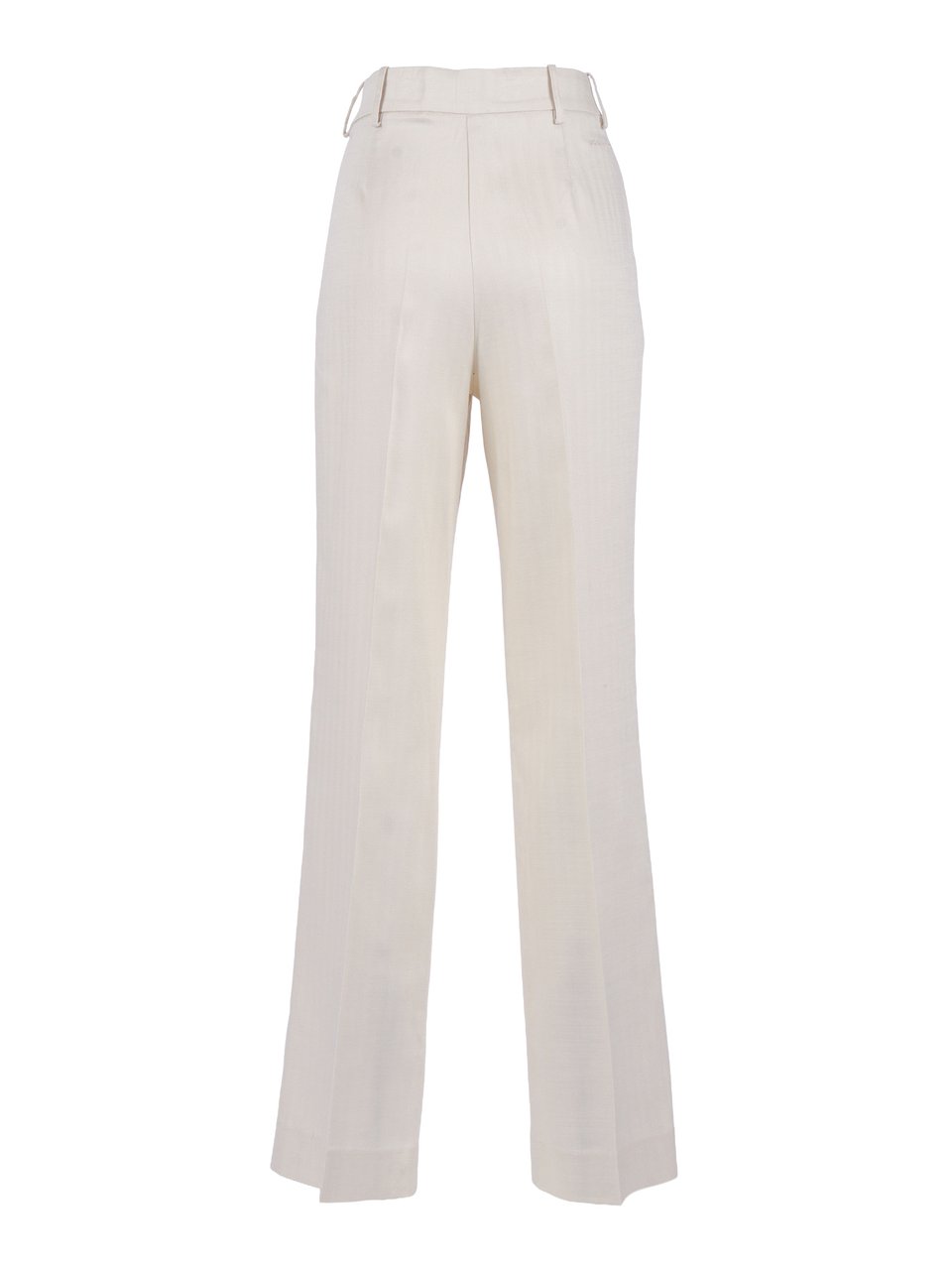 Ermanno Scervino Straight Leg Herringbone Straight-Leg Pants Wit