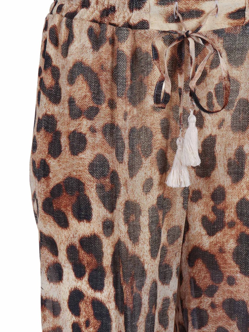 Ermanno Scervino Wide Leg Leopard Straight-Leg Pants Bruin