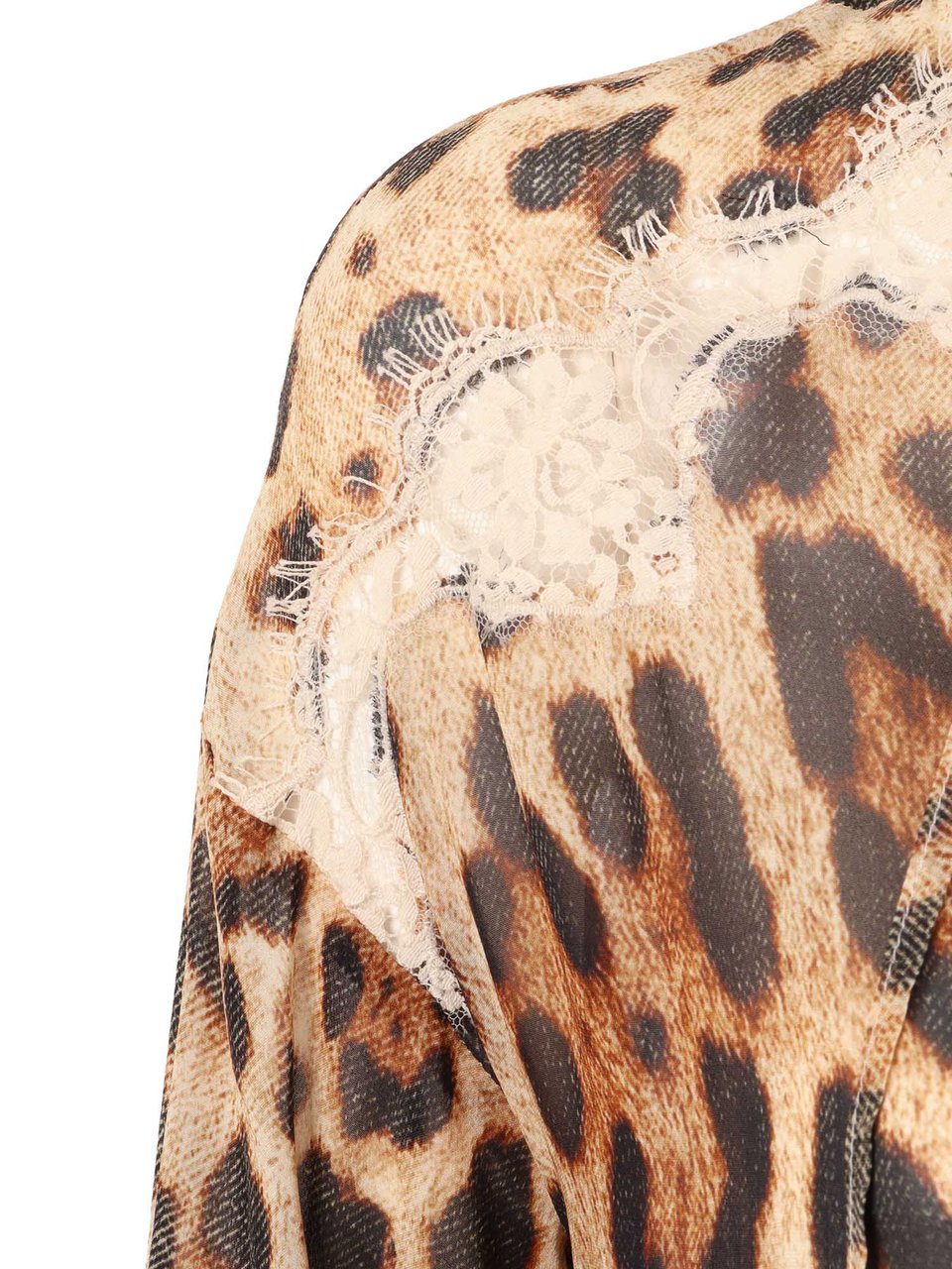 Ermanno Scervino Leopard Print Lace Maxi Dress Bruin