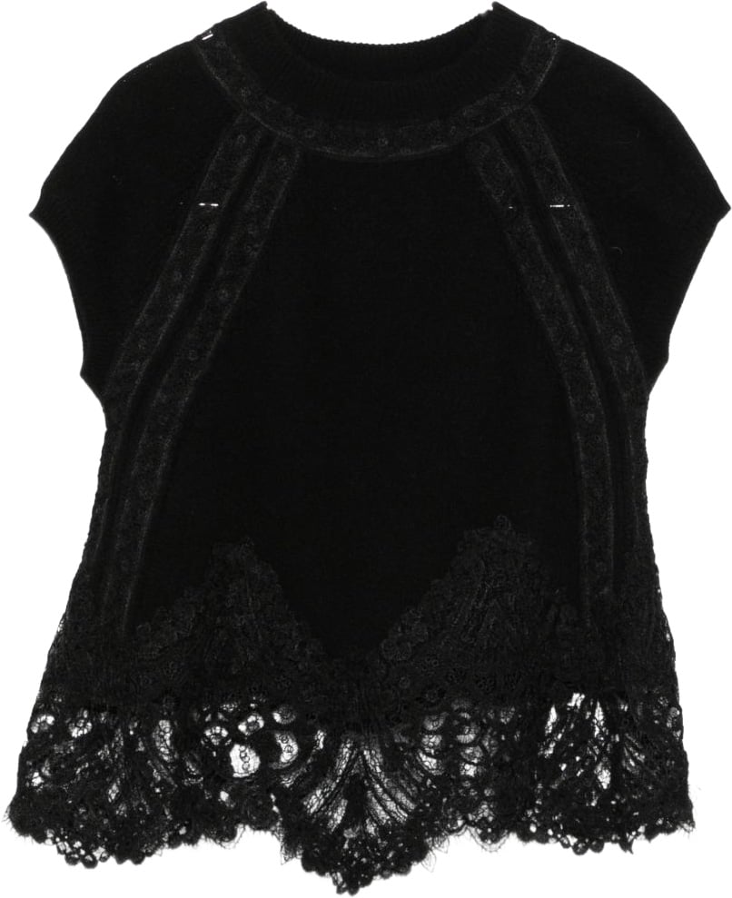 Ermanno Scervino Top Black Zwart