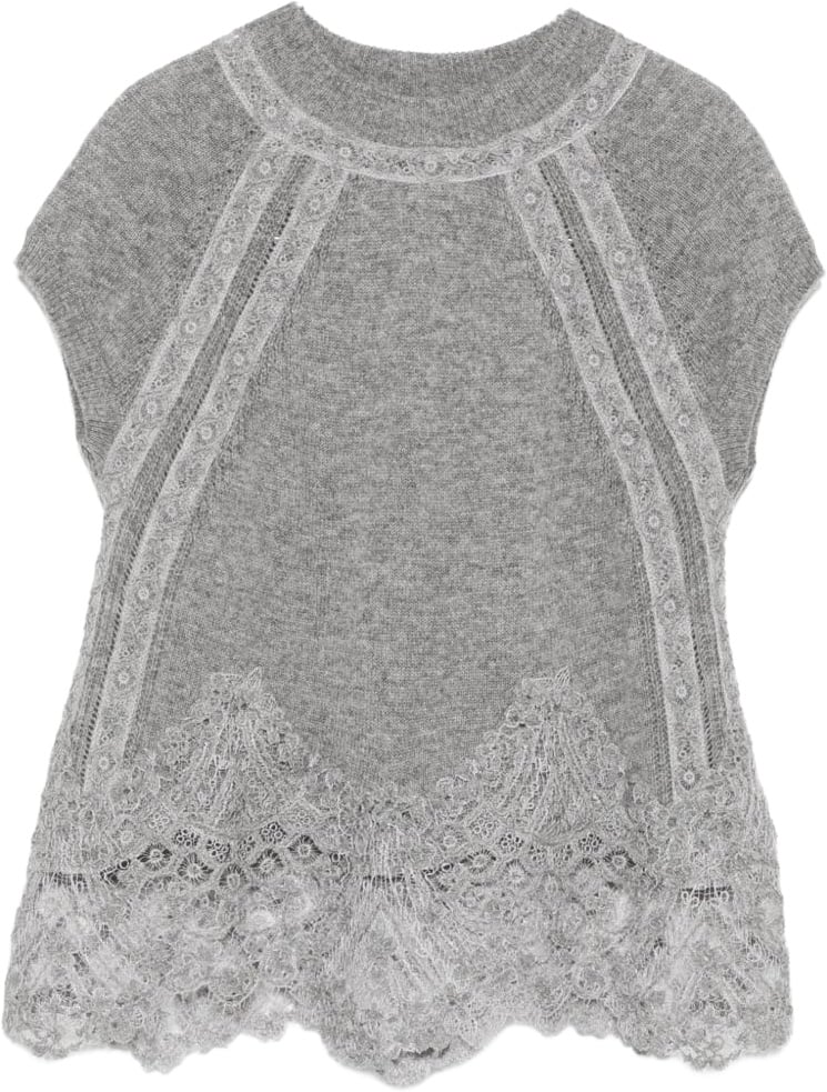 Ermanno Scervino Top Grey Grijs