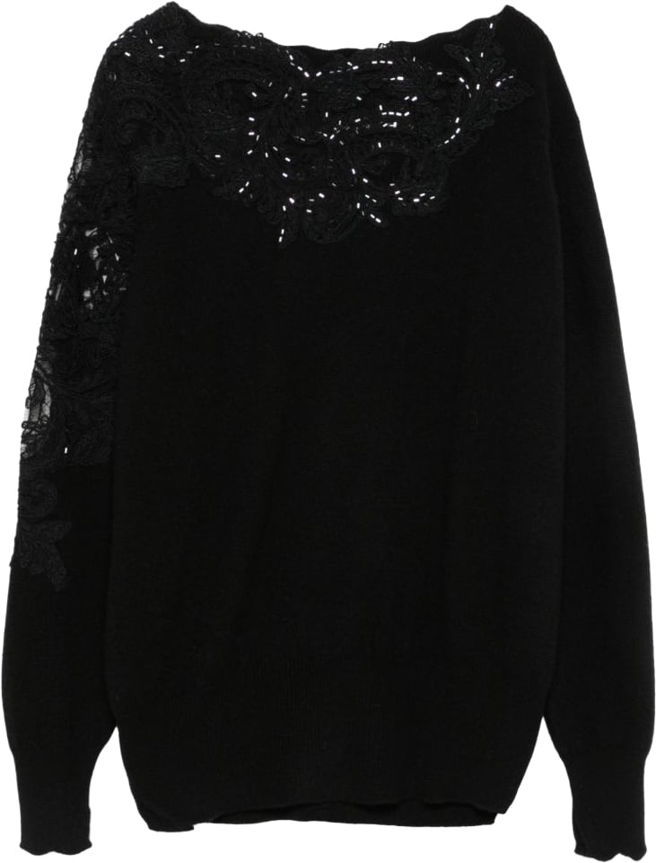 Ermanno Scervino Sweaters Black Zwart