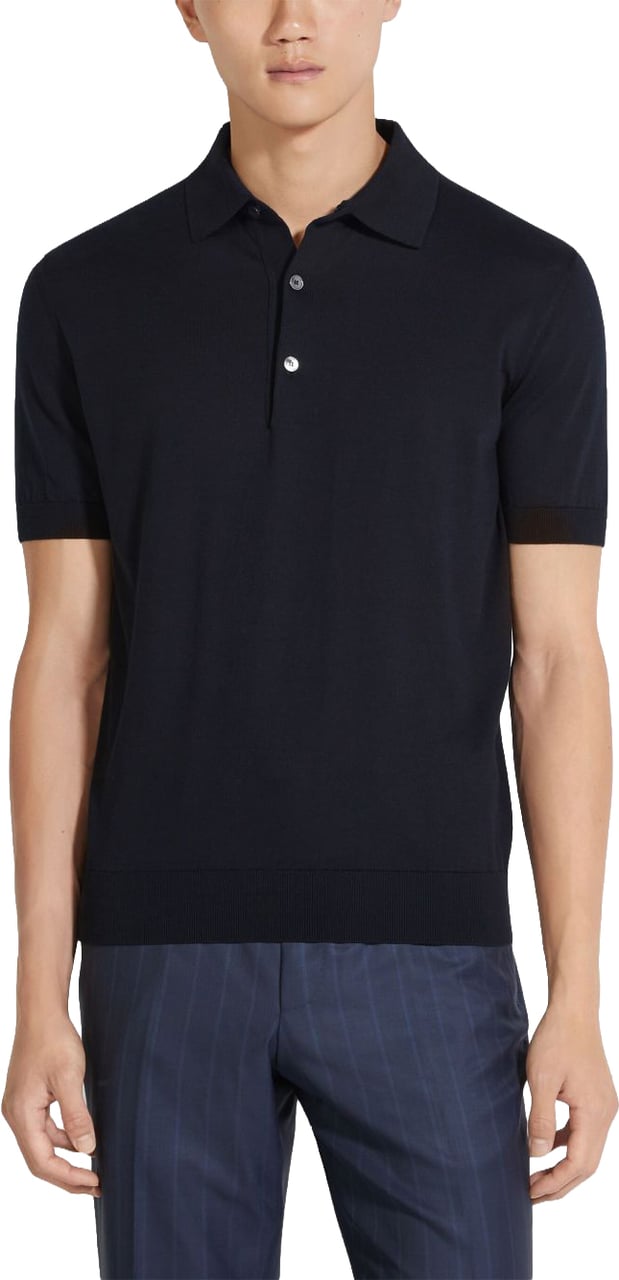 Ermenegildo Zegna T-Shirts And Polos Blu Navy