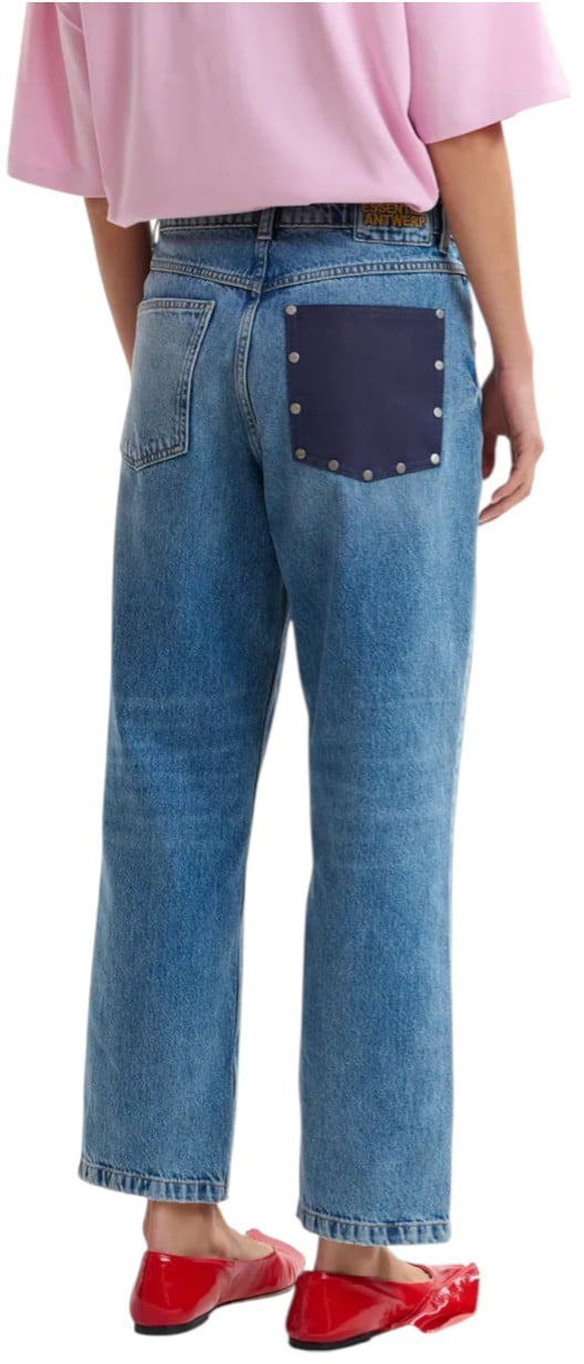 Essentiel Antwerp Jeans droit poche plaquée arrière toile enduite navy Jansen Essentiel Antwerp Femme QP28 Divers