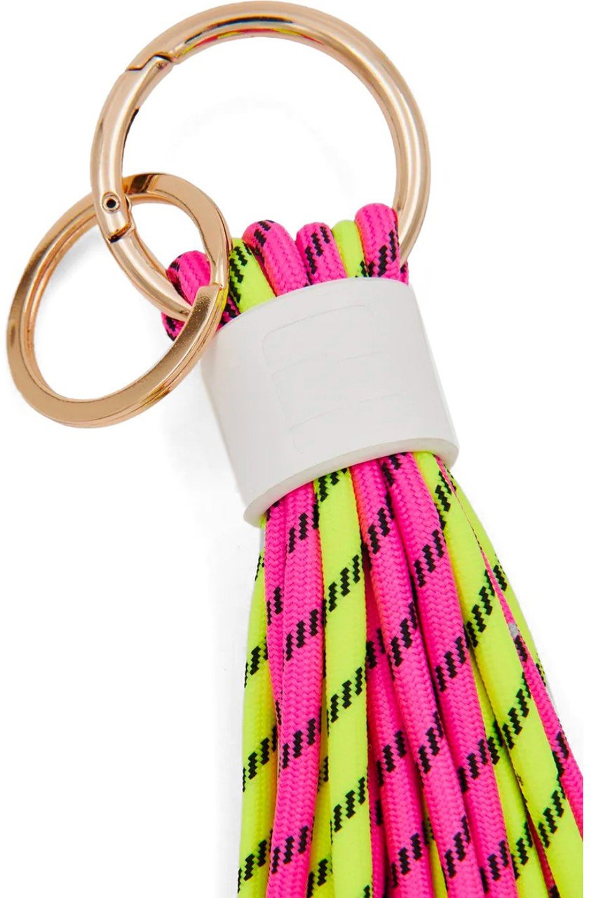 Essentiel Antwerp ESSENTIEL ANTWERP HUNFAIR FUCHSIA AND YELLOW KEYCHAIN Roze