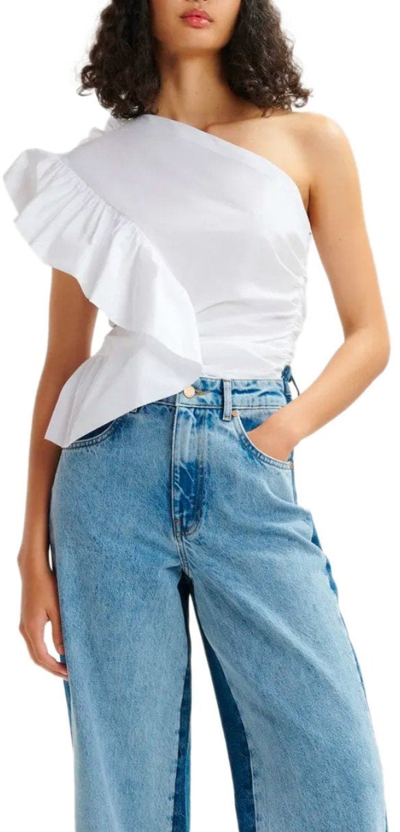 Essentiel Antwerp ESSENTIEL ANTWERP HAVEN ASYMMETRIC TOP Wit