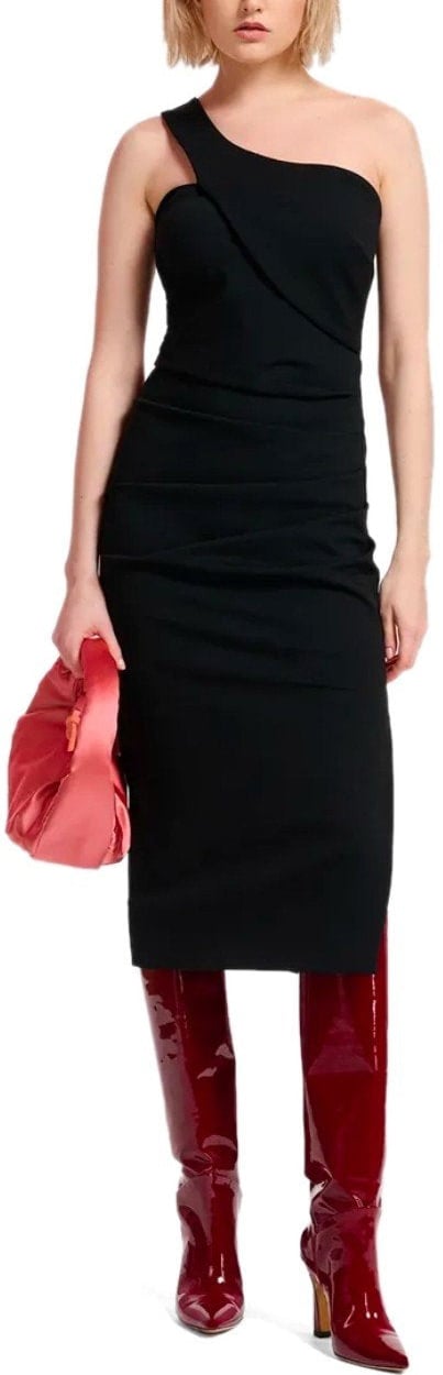 Essentiel Antwerp ESSENTIEL ANTWERP ENSUE MIDI DRESS Zwart