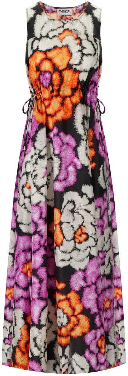 Essentiel Antwerp ESSENTIEL ANTWERP FLOWERS LONG DRESS Zwart