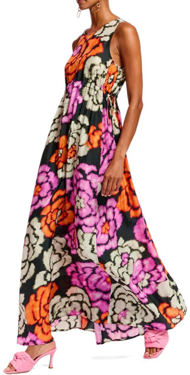 Essentiel Antwerp ESSENTIEL ANTWERP FLOWERS LONG DRESS Zwart