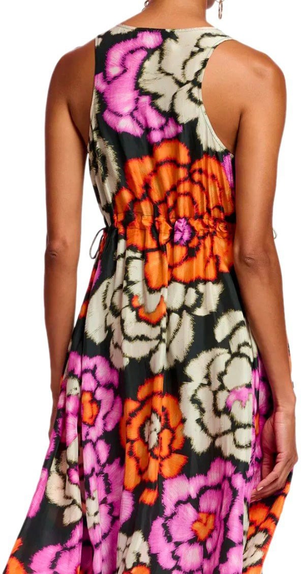 Essentiel Antwerp ESSENTIEL ANTWERP FLOWERS LONG DRESS Zwart