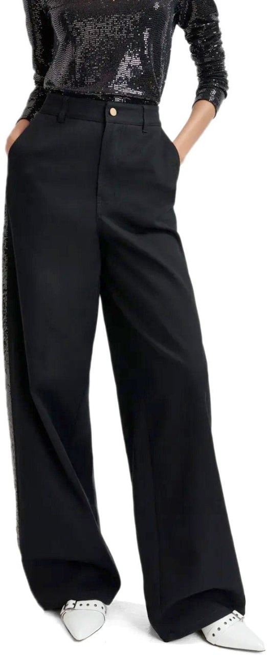 Essentiel Antwerp ESSENTIEL ANTWERP GORROR WIDE LEG PANTS Zwart