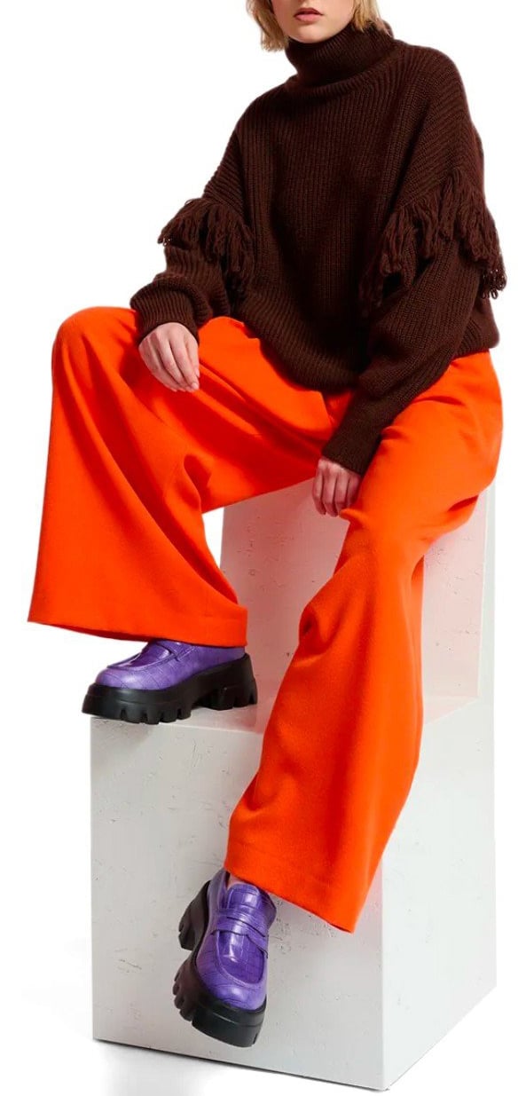 Essentiel Antwerp ESSENTIEL ANTWERP EMPLOYEE WIDE LEG PANTS Oranje