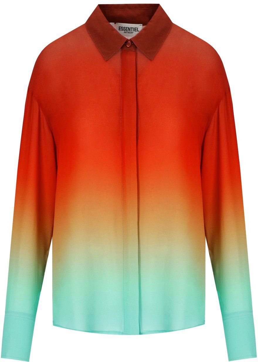 Essentiel Antwerp ESSENTIEL ANTWERP HEDEN TIE DYE SHIRT Oranje