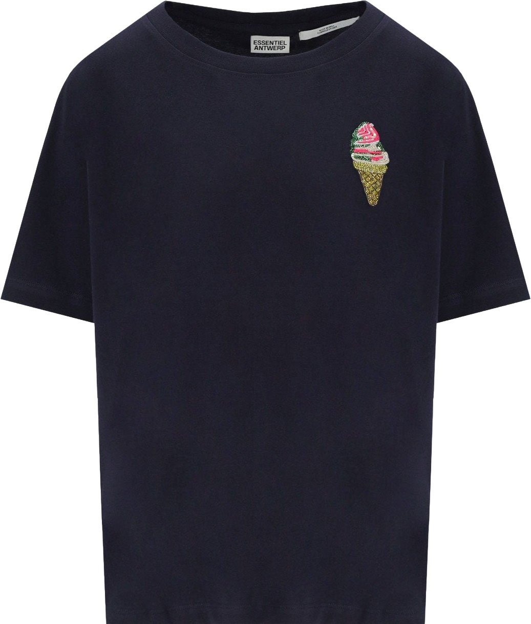 ESSENTIEL ANTWERP HICECREAM T-SHIRT Blauw