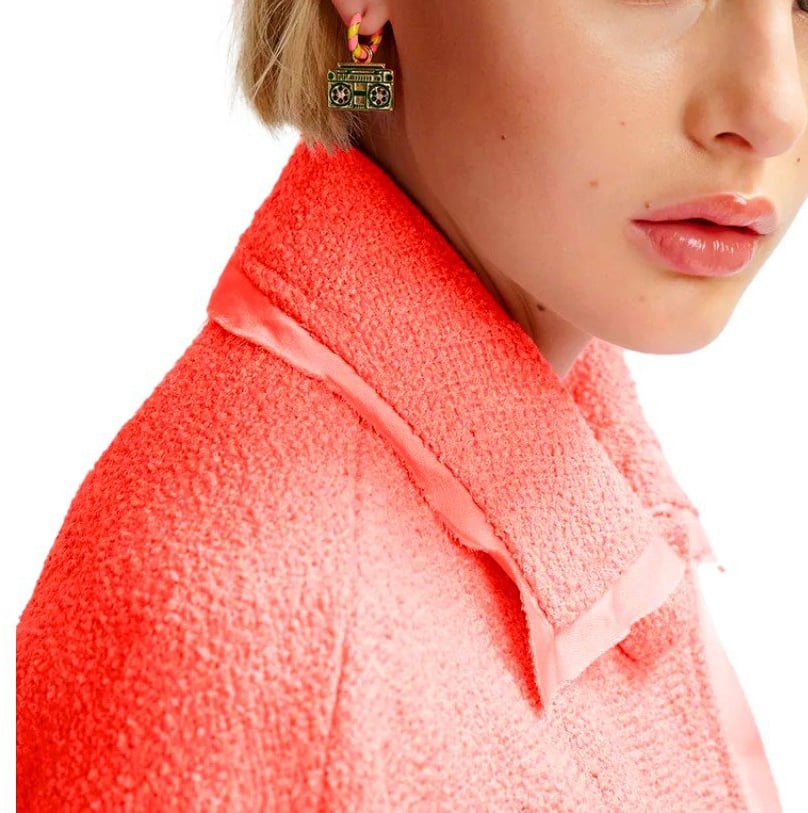 Essentiel Antwerp ESSENTIEL ANTWERP HILDA AND PINK EARRINGS Geel