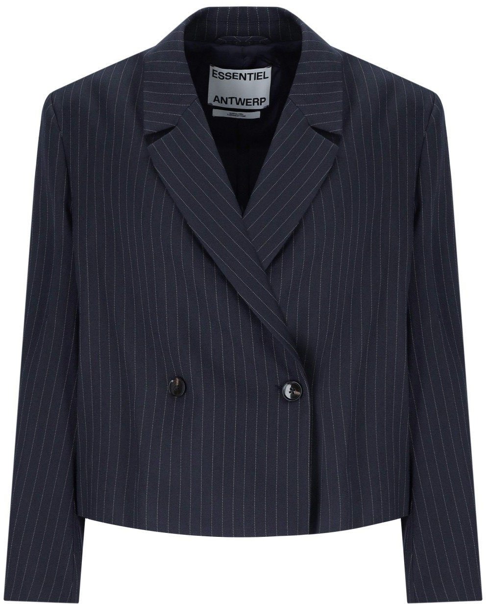 Essentiel Antwerp ESSENTIEL ANTWERP ITZLE NAVY CROPPED BLAZER Blauw