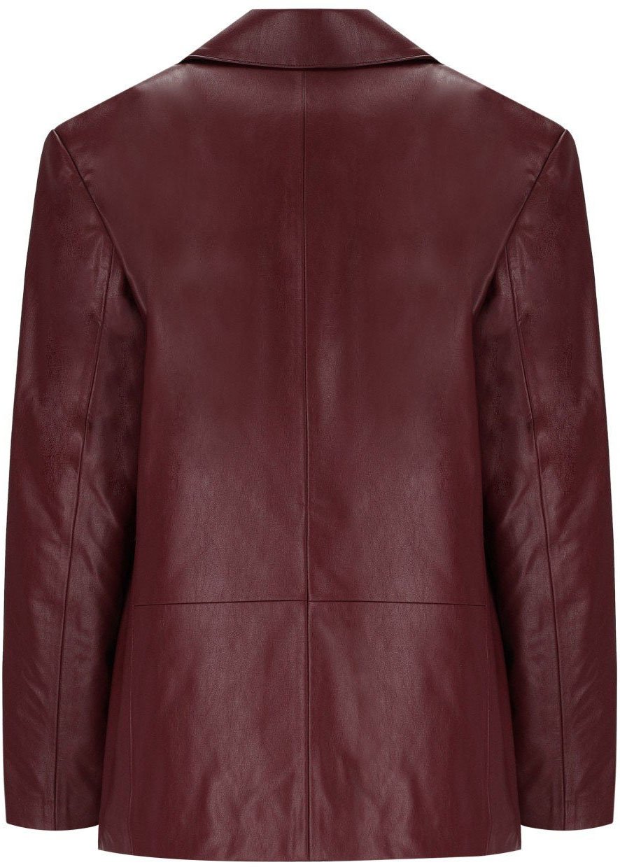 Essentiel Antwerp ESSENTIEL ANTWERP IDREY BURGUNDY SINGLE BREASTED BLAZER Rood