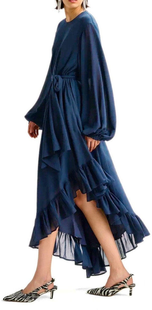 Essentiel Antwerp ESSENTIEL ANTWERP IFLOWER NAVY DRESS Blauw