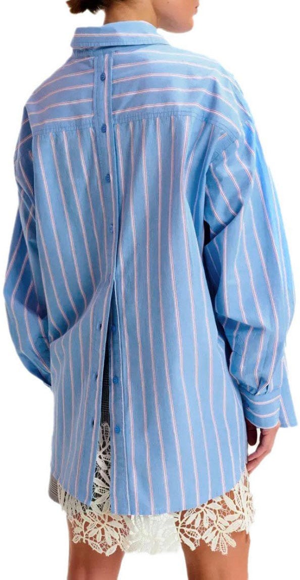 Essentiel Antwerp ESSENTIEL ANTWERP IPATCH LIGHT BLUE SHIRT Lichtblauw