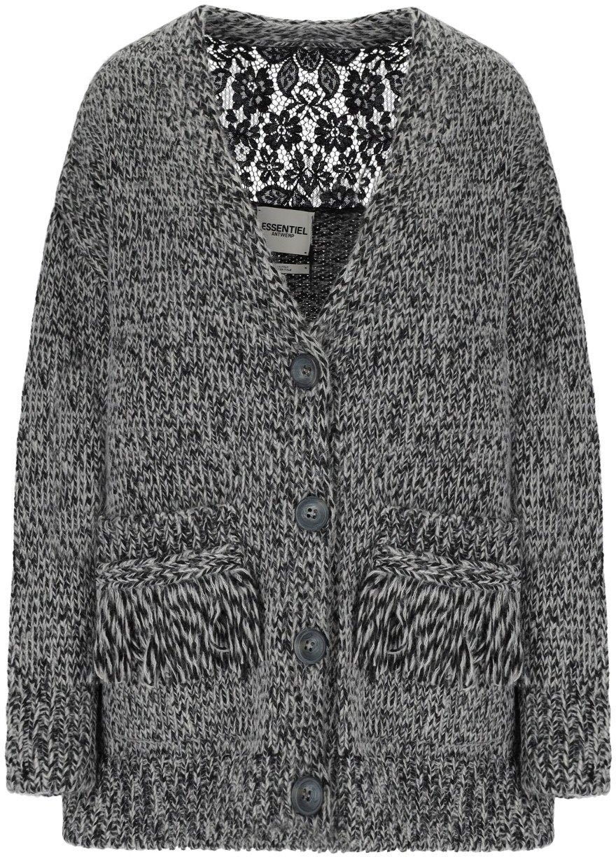 Essentiel Antwerp ESSENTIEL ANTWERP INLACE BLACK CARDIGAN Divers
