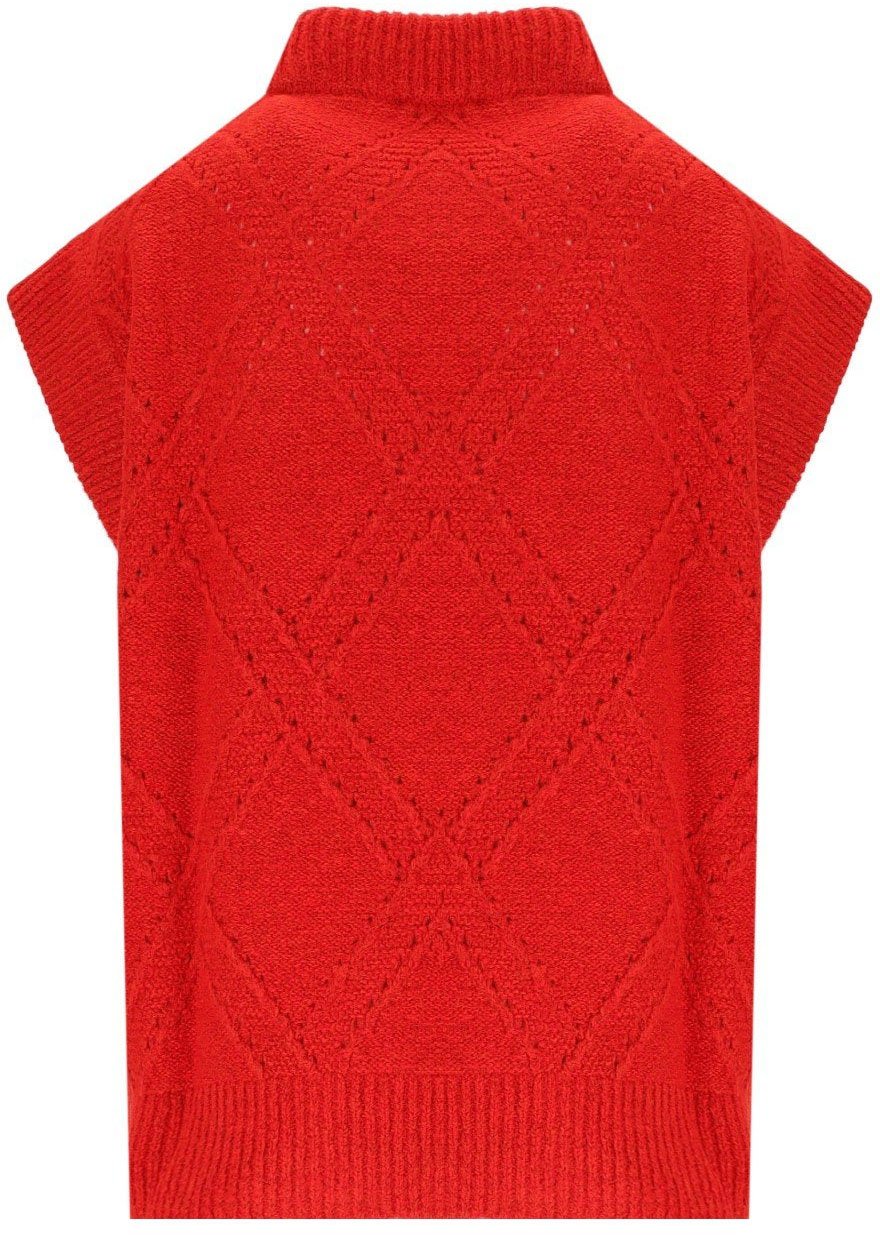 Essentiel Antwerp ESSENTIEL ANTWERP IMPORT KNITTED VEST Rood