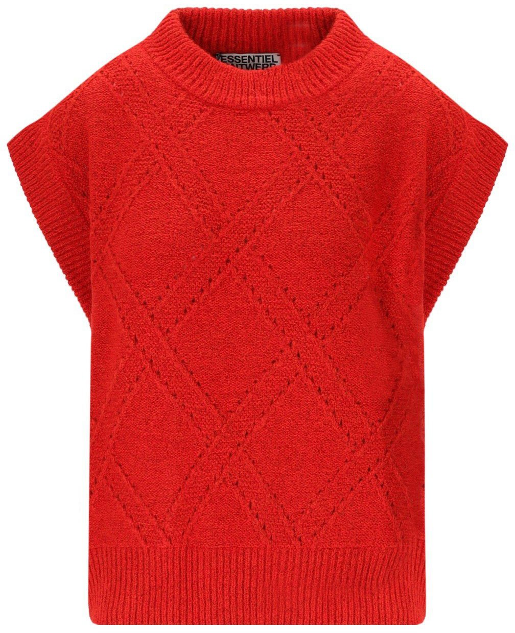 Essentiel Antwerp ESSENTIEL ANTWERP IMPORT KNITTED VEST Rood