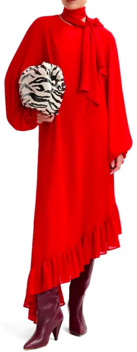 Essentiel Antwerp ESSENTIEL ANTWERP IFLOWER DRESS Rood