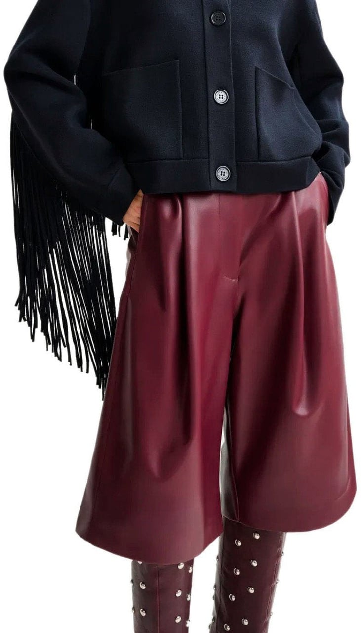 Essentiel Antwerp ESSENTIEL ANTWERP ITOP BURGUNDY BERMUDA SHORTS Rood