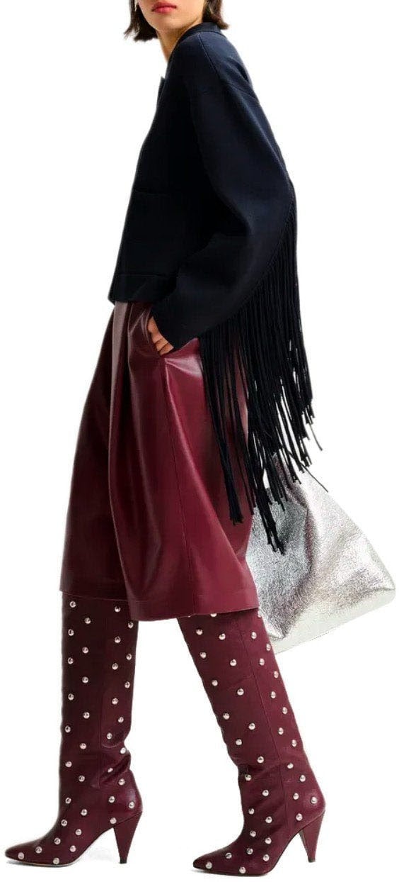 Essentiel Antwerp ESSENTIEL ANTWERP ITOP BURGUNDY BERMUDA SHORTS Rood