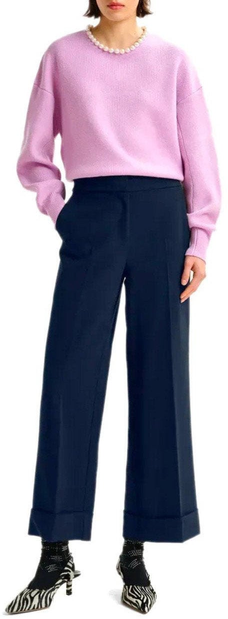 Essentiel Antwerp ESSENTIEL ANTWERP IMO NAVY CROPPED TROUSERS Blauw