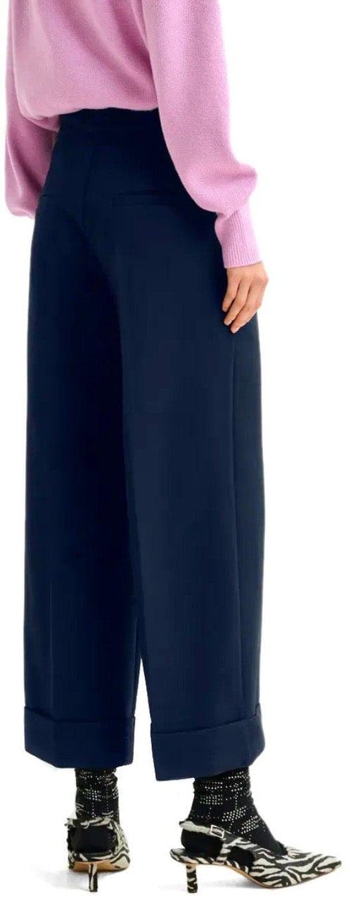 Essentiel Antwerp ESSENTIEL ANTWERP IMO NAVY CROPPED TROUSERS Blauw