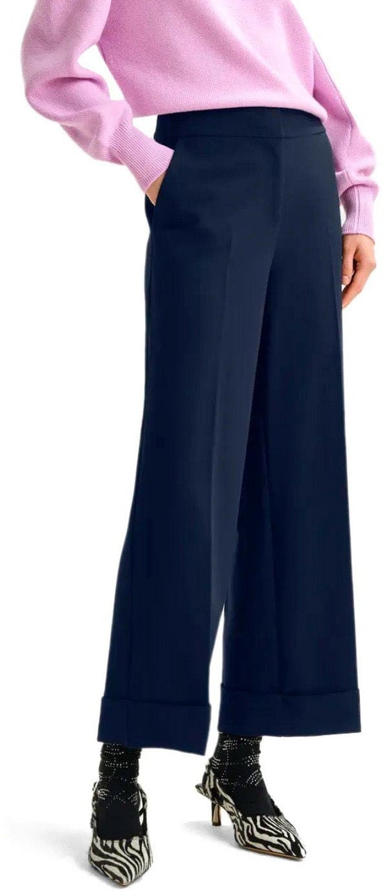 Essentiel Antwerp ESSENTIEL ANTWERP IMO NAVY CROPPED TROUSERS Blauw