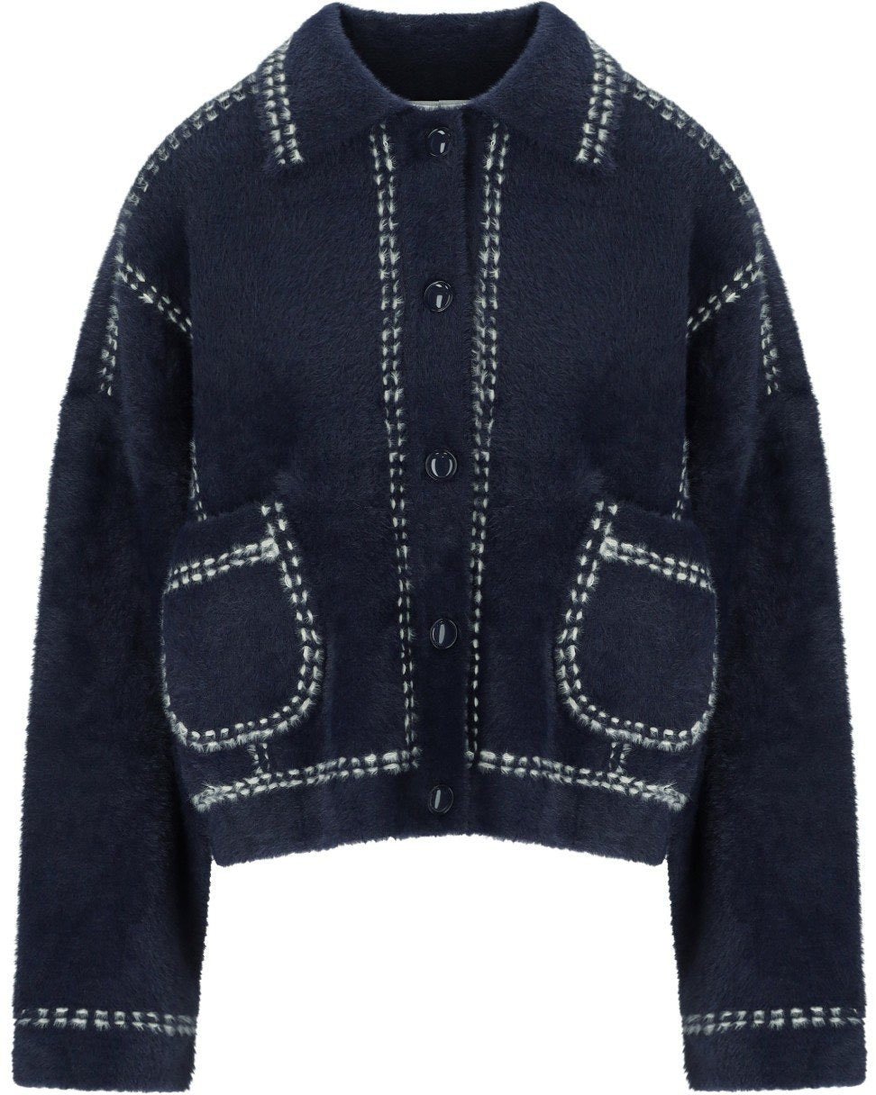 Essentiel Antwerp ESSENTIEL ANTWERP IHOOPS NAVY CARDIGAN Blauw