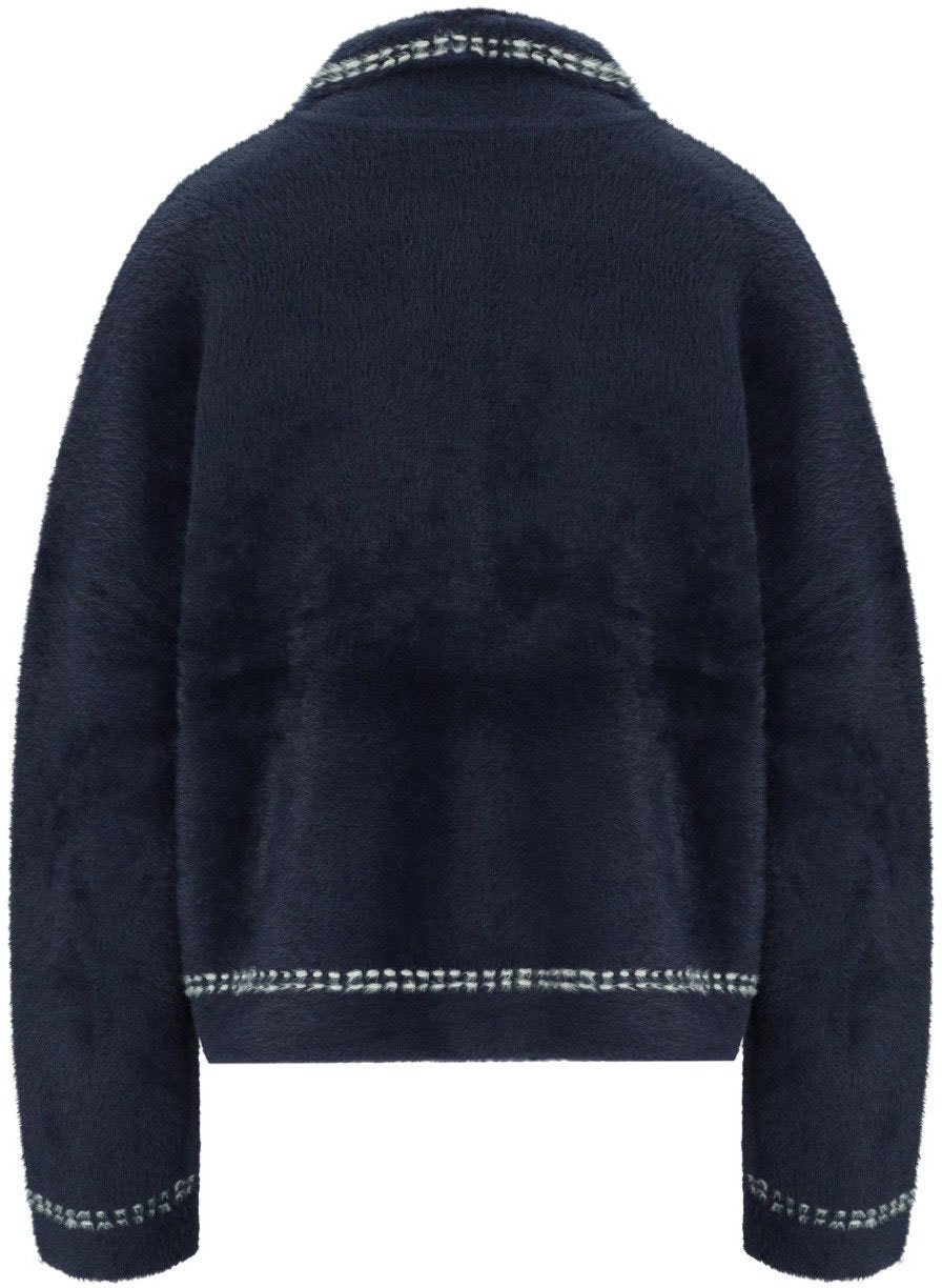Essentiel Antwerp ESSENTIEL ANTWERP IHOOPS NAVY CARDIGAN Blauw