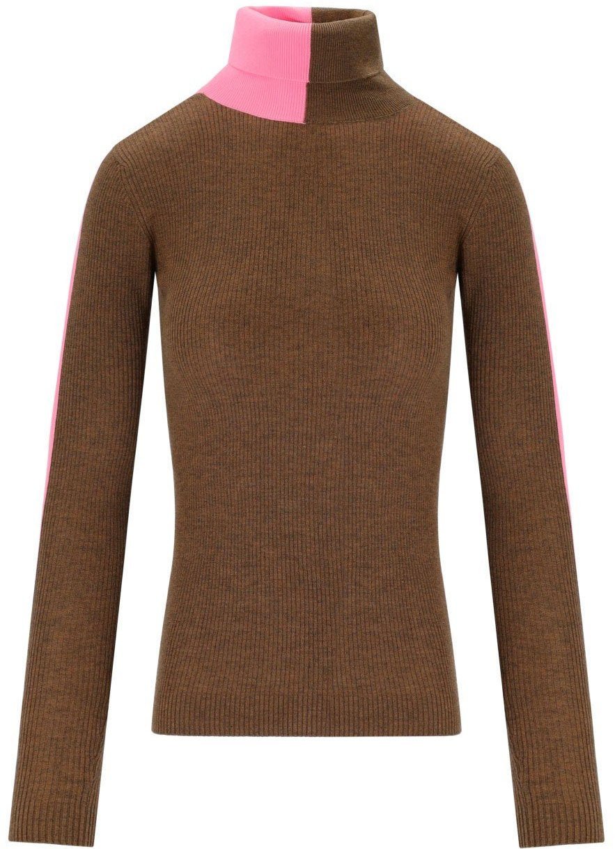 Essentiel Antwerp ESSENTIEL ANTWERP IFFORT BICOLOR TURTLENECK SWEATER Bruin