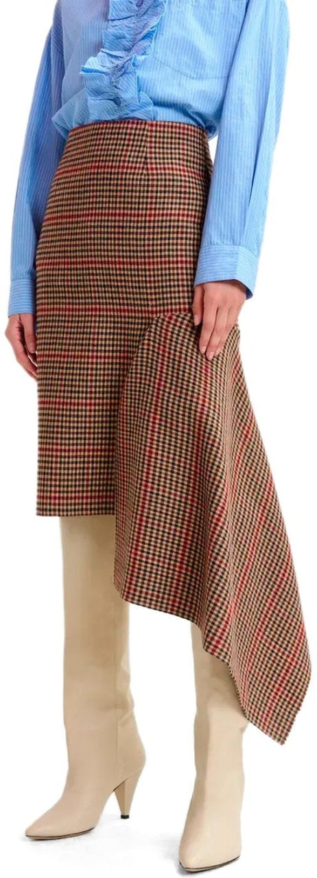 Essentiel Antwerp ESSENTIEL ANTWERP IFEATHER MIDI SKIRT Bruin