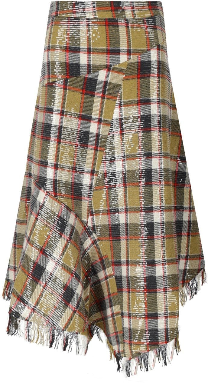 Essentiel Antwerp ESSENTIEL ANTWERP IPLAID MIDI SKIRT Beige
