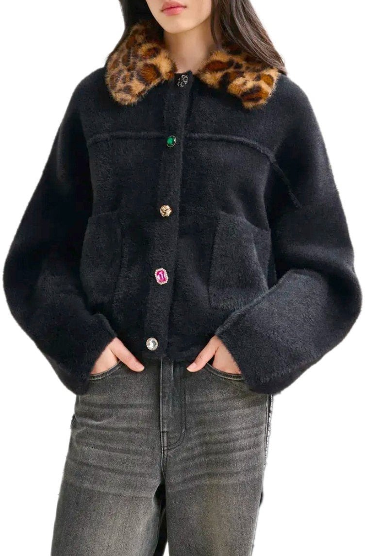 Essentiel Antwerp ESSENTIEL ANTWERP INTENTION CARDIGAN Zwart